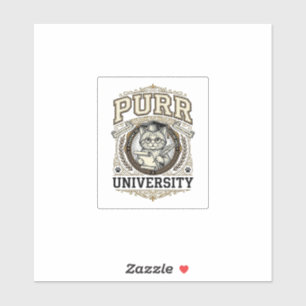 Purr Universiteit Kat Nep Universiteit Academie Vi Sticker
