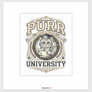 Purr Universiteit Kat Nep Universiteit Academie Vi Sticker