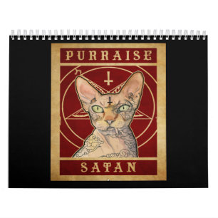Purraise Satan Sphynx Cat Kalender