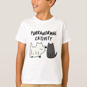 Purranormale activiteit Grappige Halloween kat gra T-shirt