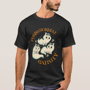 Purranormale activiteit Halloween Ghost Katten T-shirt