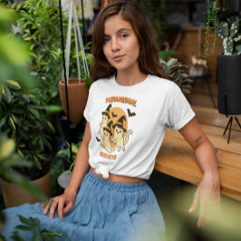 Purranormale activiteit Witchy Retro Ghost Cats T-shirt