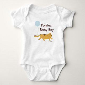 Purrfect Baby Boy Cat met Ballon Shirt