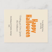 Purrfect Babysitter Budget Halloween Carte postale (Dos)