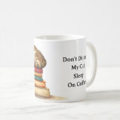 Purrfect Brew Cat Sleeping In Coffee Whimsical Mug (Devant droit)