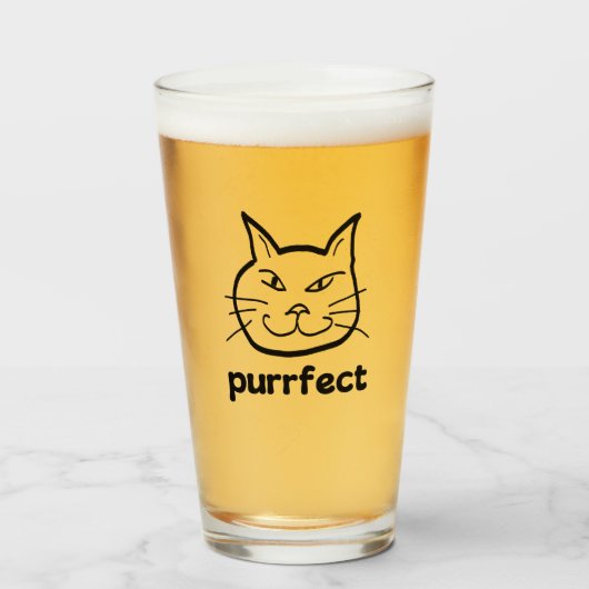 Purrfect Cat Glas (Voorkant gevuld)