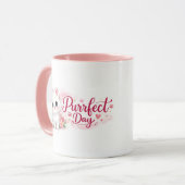 Purrfect Day Cute Pink Cat Mug (Devant gauche)