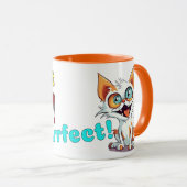 Purrfect - Dessin Nouveauté Drôle Chat Mug (Devant droit)