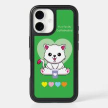 Purrfect Gecaffineerde Kat OtterBox Hoesje – Groen