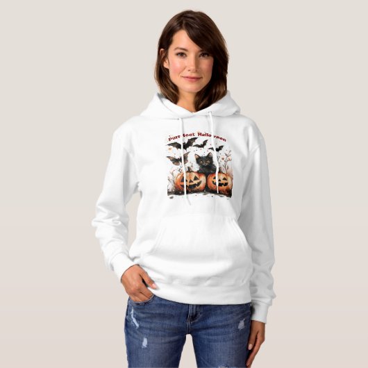Purrfect Halloween sweatshirt (Voorkant volledig)