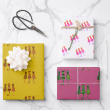 Purrfect Moments Cat-geïnspireerd Wrapping Papier 