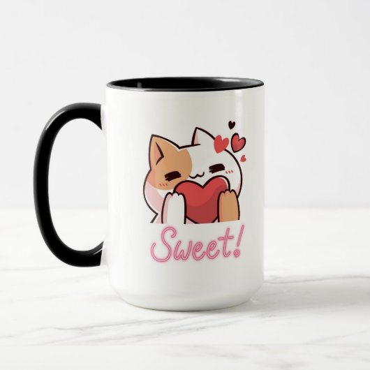 Purrfect Morning – Schattigee Cat Coffee Mok voor (Links)