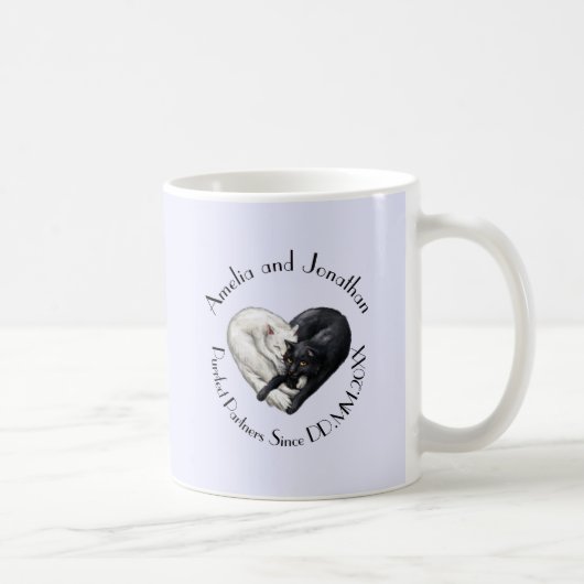 "Purrfect Partners" la tasse d'anniversaire (Droite)