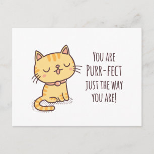 Purrfect precies zoals je bent katten grap briefkaart