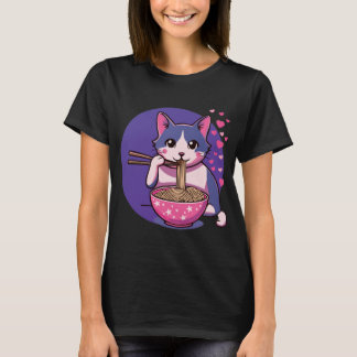 Purrfect Ramen Love : Chat & Nouilles Tee T-Shirt