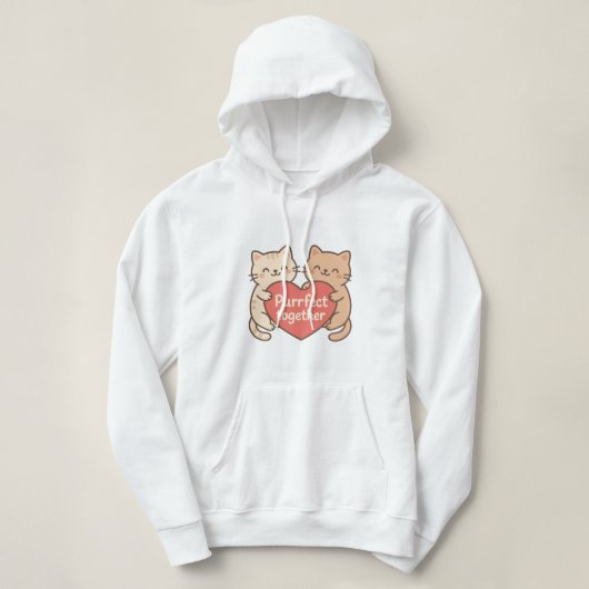 Purrfect Samen Knuffelkatten Hoodie (Design voorkant)