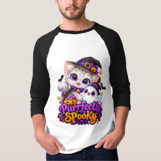 Purrfect spook Halloween kat Raglan shirt