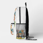 Purrfect Threads: Schattig Kitten Collectie Bedrukte Rugzak (Rechts)