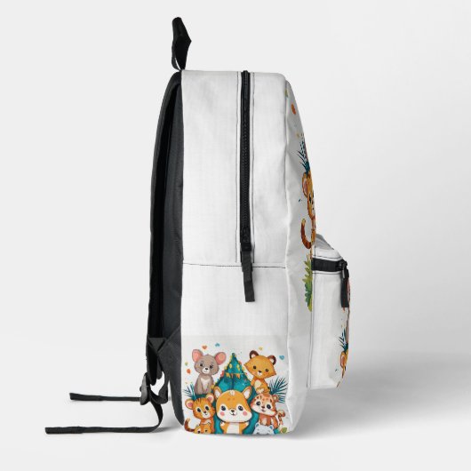 Purrfect Threads: Schattig Kitten Collectie Bedrukte Rugzak (Links)