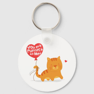 Purrfect Voor Mij Schattige Kat Romantische Woords Sleutelhanger