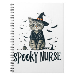 Purrfect voor Nachtdiensten - One Spooky Nurse Cat Notitieboek