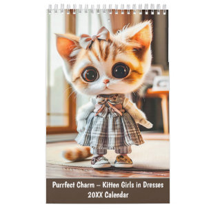 Purrfecte Charme – Kittens in Jurken Kalender