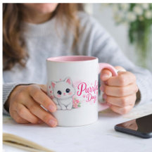 Purrfecte Dag Roze Kat Mop