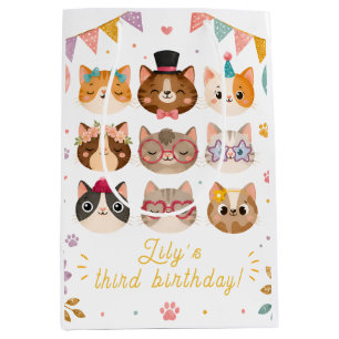 Purrfecte feestzak voor kinderen en meisjes medium cadeauzakje