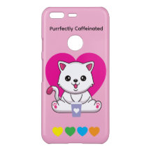 Purrfecte Gecaffeïneerde Kat iPhone Hoesje