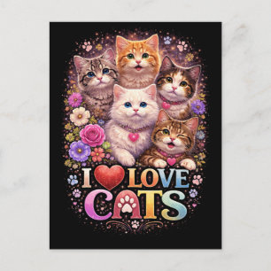Purrfecte Hartjes Briefkaart