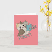 Purrfecte Moeder Kaart (Gele Bloem)