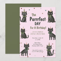 Purrfecte zwarte kat kinderen verjaardag