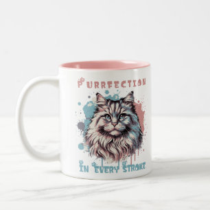 Purrfectie in elke slag Cat Art Design Mok