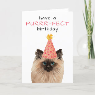 Purrfff Anniversaire Chat Carte Anniversaire