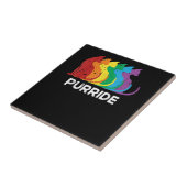 Purride Cat Pride Ally LGBT Community Rainbow Prid Tegeltje (Zijkant)