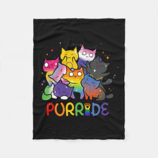 Purride Cat Pride Ally LHBT Rainbow Dierenvrienden Fleece Deken