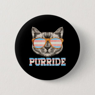 Purride Cat Pride LGBT Transgender Flag Trans Pet Ronde Button 5,7 Cm