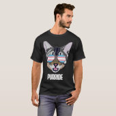 Purride Cat Trans Pride T-shirt (Voorkant volledig)