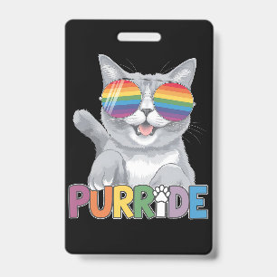 Purride Cat Zonnebrillen Gay Pride Rainbow LGBTQ Badge