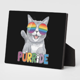Purride Cat Zonnebrillen Gay Pride Rainbow LGBTQ Fotoplaat