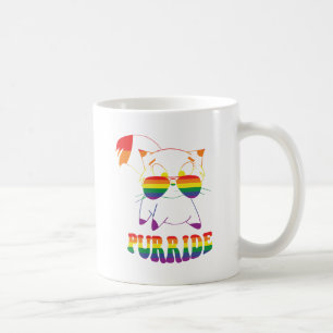 Purride Cute Gay Cat Lesbisch Regenboog Koffiemok