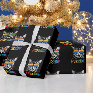 Purride Kat Homoseksueel Lesbisch Regenboog LGBTQ Cadeaupapier