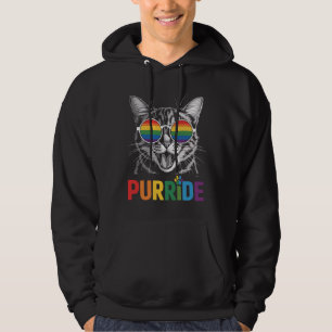 Purride Kat Homoseksueel Lesbisch Regenboog LGBTQ Hoodie