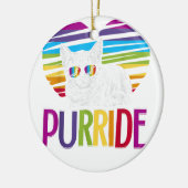 Purride LGBT Gay Pride Cat LGBTQ Pride Month 2019 Keramisch Ornament (Links)