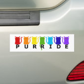 PURRide PRIDE Cats Bumper Sticker (Op auto)