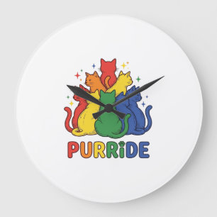 Purride Regenw Katzen Vintage Vector Design_1 Grote Klok
