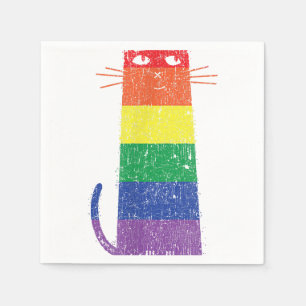 Purride Shirt LGBT Funny Gay Pride Cat Gezegde Gra Servet