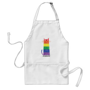 Purride Shirt LGBT Funny Gay Pride Cat Gezegde Gra Standaard Schort