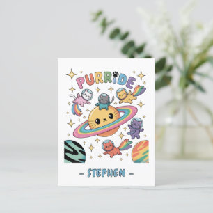 Purride Space Cats - Kawaii Astronaut Cats Briefkaart