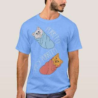PURRITO BURRITO CA. Funny Food Cats Lover T-shirt